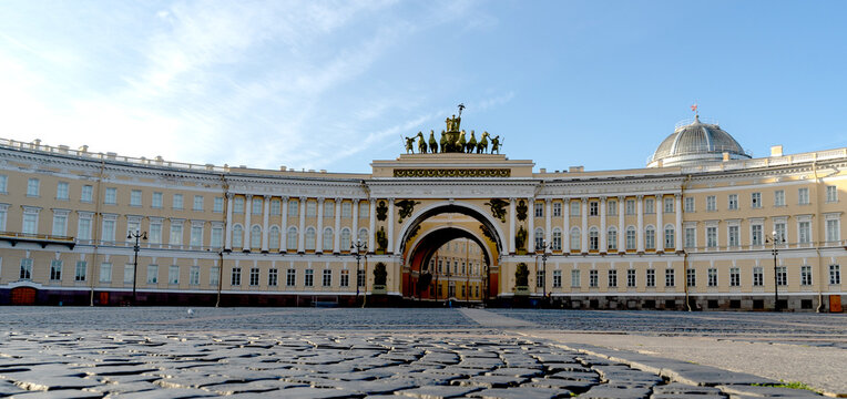 St. Petersburg, Russia, July 04, 2023: General Staff Building in St. Petersburg