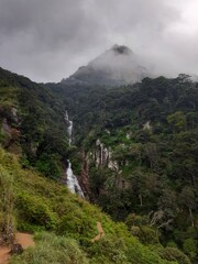 waterfall in the mountains