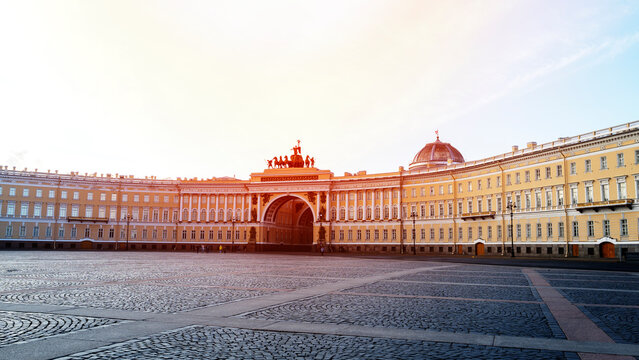St. Petersburg, Russia, July 04, 2023: General Staff Building in St. Petersburg
