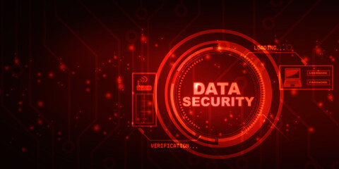 2d illustration abstract Cyber security

