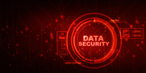 Obraz premium 2d illustration abstract Cyber security