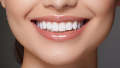 Obraz premium Woman Perfect Teeth Close Up Dentistry Concept
