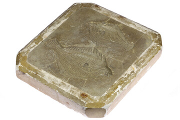 vintage marzipan mold isolated on white background