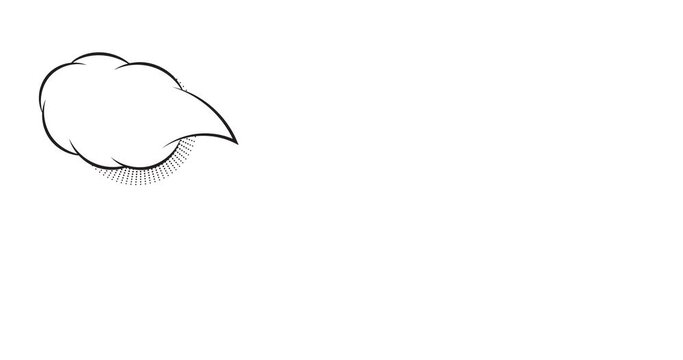 4k  empty comic speech bubbles on white background