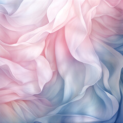 Obraz premium Delicate pink and blue rose close-up, soft petals, romantic, elegant floral abstract with a dreamy feel
