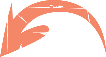Grunge Turn Down Arrow Illustration
