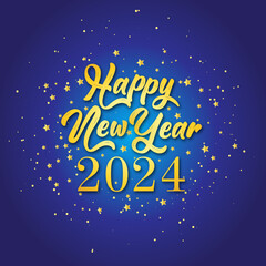 Happy New Year 2024, 2024, New year, Graphic, Vector New year, New, Graphic Element