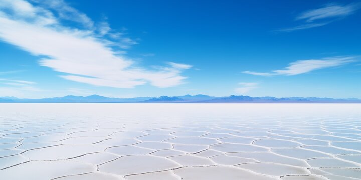 aerial view to Uyuni Salt Flat Bolivia