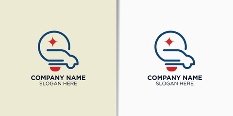 smart car logo design vector, technology logo inspiration