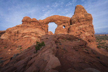 Fototapeta na wymiar turret arch in arches national park, utah, usa