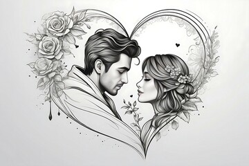 valentine design on light background