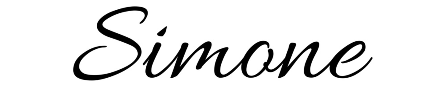 Simone - black color -  name - ideal for websites, emails, presentations, greetings, banners, cards, books, t-shirt, sweatshirt, prints, cricut, silhouette,

