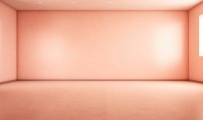Light and shadow on the wall and floor for design or creative work. beautiful original background image of an empty space in pink orange tones high resolution