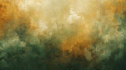 Obraz na płótnie Canvas an abstract background with a blend of earthy greens, browns, and golds, reminiscent of a lush forest glade.