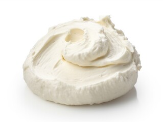 Cream cheese isolated on white background