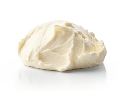 Cream cheese isolated on white background