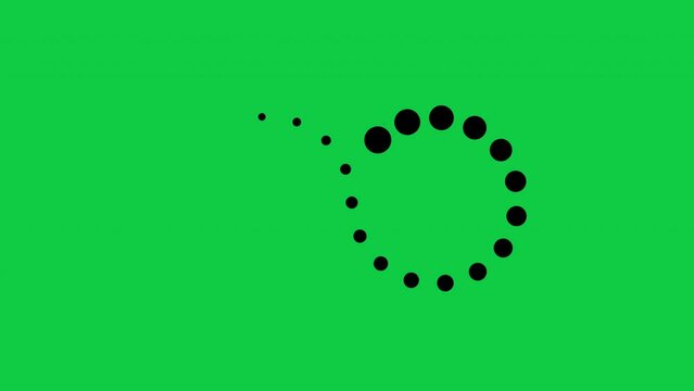 Infinity circle loop animation on green screen