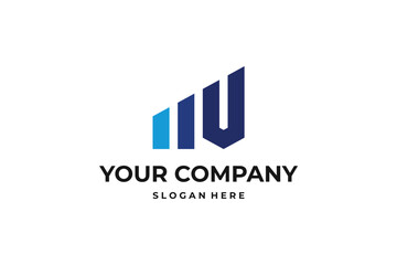 Letter V - Accounting and Financial Logo : Suitable for Accounting and Financial Theme, Business and Consulting Theme, Infographics and Other Graphic Related Assets.