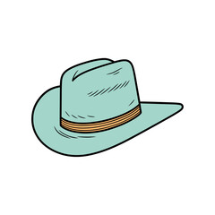 Western Cowboy Hat - Minimalist Vector Logo Design, Simple Isolated Icon