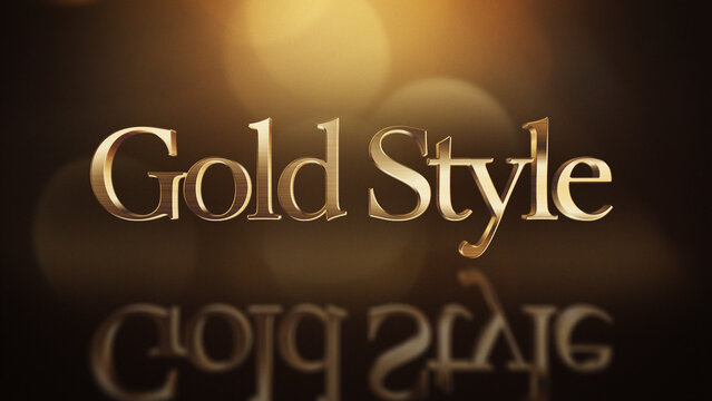 3D Gold Text Style Presets