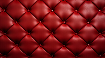red leather upholstery. AI Generative.