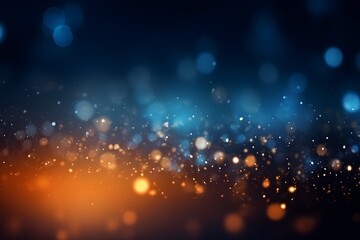 Obraz premium abstract blue and gold background with lights and bokeh 