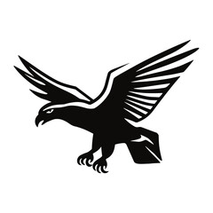 Wedge-tailed eagle - Minimalist vector logo design