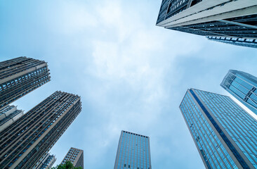 Fototapeta na wymiar skyscrapers in a finance district