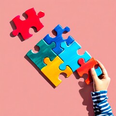 One piece of the puzzle is missing from the picture. Space for text, background, isolate.