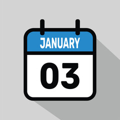 Vector Calendar March 03 illustration background design.