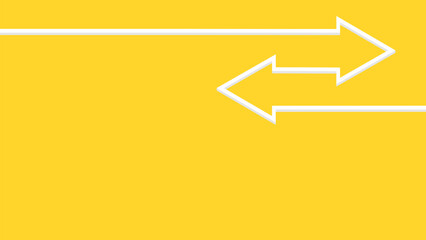 Two white outlined arrows pointing in opposite directions, symbolizing choice, movement, and decision-making. One arrow goes right and the other goes left.