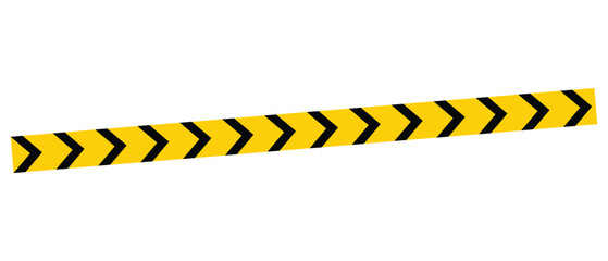 Black and yellow warning Caution tapes. Vector illustration.