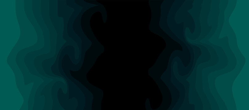 abstract dark green deep depth layer water wave background
