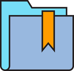 Folder and Bookmark Icon
