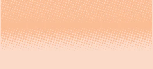 Fotobehang Vector gradient peach fuzz  trendy 2024 color comic pop-art halftone background template, texture. Vector illustration Geometric vintage monochrome fade wallpaper. Pop art print. Dotted retro © PATTERN_SPIRIT