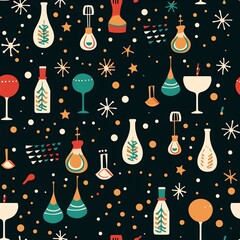 very simple create templates patterns of new years