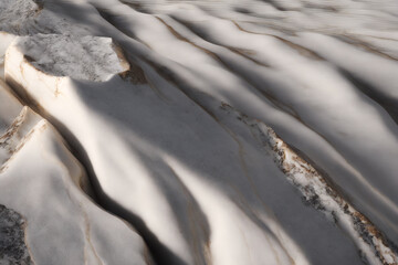 Obraz premium White marble texture background pattern. White stone surface. abstract natural marble grey and white. Generative AI