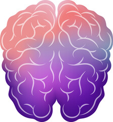 Human Brain Concept Illustration. Mindfulness, Dreams and Mental Health Series. Human Psychology Vector Design.