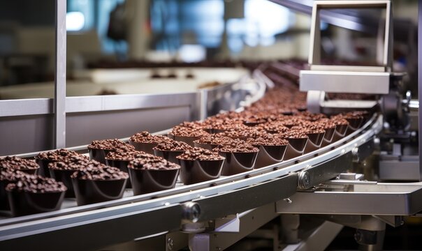 A Delicious Display: Conveyor Belt Overflowing With Sweet Treats