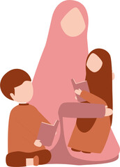 Faceless Muslim Woman Daily Activity