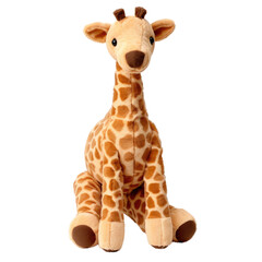 Stuffed Giraffe Soft Toy Isolated on White Background