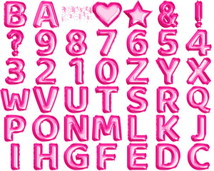 Hot Pink Foil Balloon Alphabet - Bold Celebration.