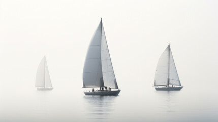Fototapeta premium Sailing boats on the sea