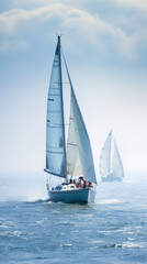 Sailing boats on the sea