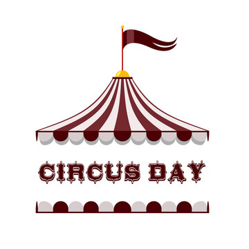 icon of flat circus tent circus day