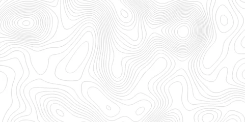 Foto op Canvas Abstract pattern with lines. Abstract sea map geographic contour map and topographic contours map background. Abstract white pattern topography vector background. Topographic line map background. © armans
