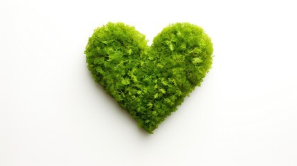 Green Cross and Heart Shape on White Background. A Symbol of Healthy Living in Medical and Hospital Signs