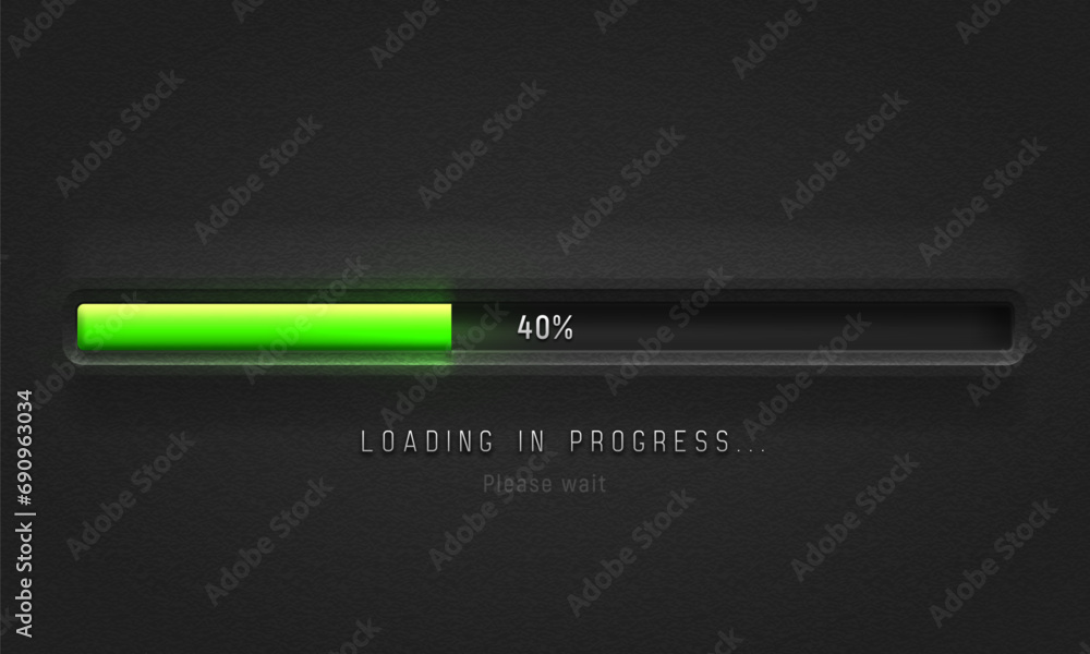 Poster progress loading bar. downloading process. concept technology. vector illustration.