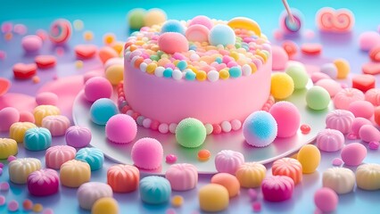 Fototapeta na wymiar cupcake, celebration, Candy and sweeties