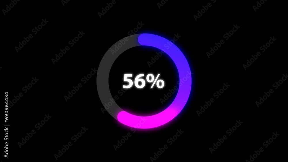 Poster loading video circle loading animated icons on transparent background